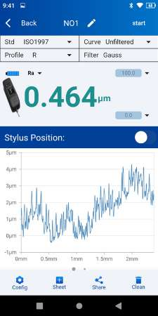 TIME APP – Messung mit Rauheitsprofil
